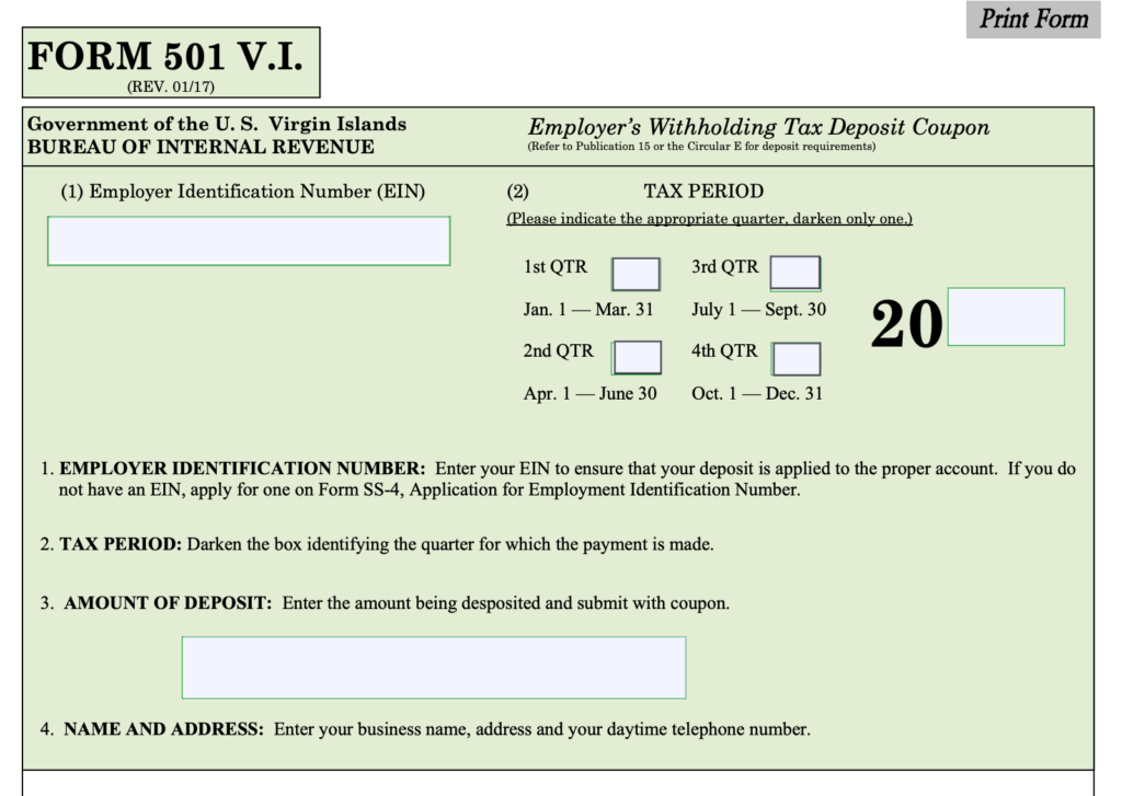 501VI Monthly Deposits